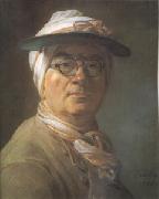 Jean Baptiste Simeon Chardin Portrait of Chardin Wearing an Eyeshade (mk05) oil painting artist